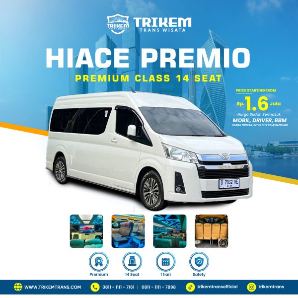 HIACE PREMIO 14 SEAT + DRIVER + BBM